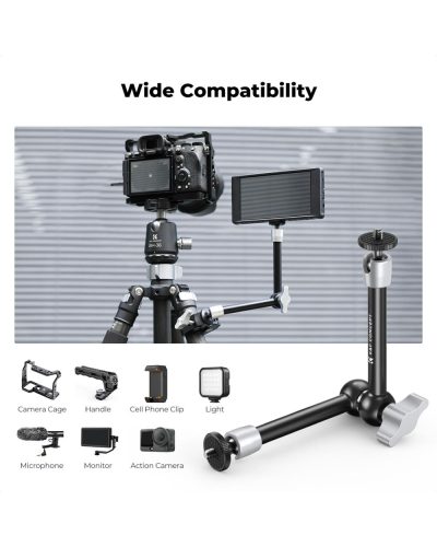 K&F Concept 9.8-Inch Magic Arm Clamp Kit with Dual 360° Ball Heads for Monitor Light & Camera Rig K&F Concept 9.8-Inch Magic Arm Clamp Kit with Dual 360° Ball Heads for Monitor Light & Camera Rig