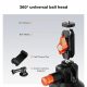 K&F Concept 3-Inch Suction Cup Mount with Double Ball Head Magic Arm 1/4-Inch Screw for Car & Action Camera