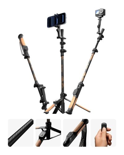TELESIN TrekShot 3in1 Carbon Fiber Selfie Stick TELESIN TrekShot 3in1 Carbon Fiber Selfie Stick