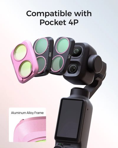 TELESIN Cool Rose+CPL+VND Filter Kit for DJI Oamo Pocket 4P TELESIN Cool Rose+CPL+VND Filter Kit for DJI Oamo Pocket 4P