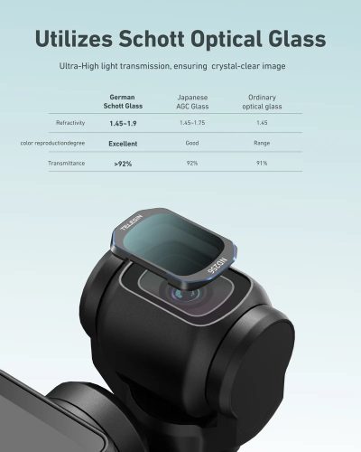 TELESIN ND 256 Filter for DJI Osmo Pocket 3/4 TELESIN ND 256 Filter for DJI Osmo Pocket 3/4
