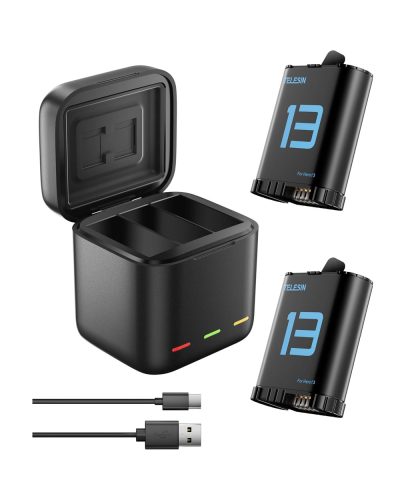 TELESIN Charger Box + 2 Batteries Set for GoPro HERO13 TELESIN Charger Box + 2 Batteries Set for GoPro HERO13