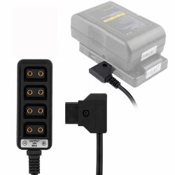 D-Tap Male to 4 Port D Tap Female Splitter Power Cable D Tap Power Adapter-20cm