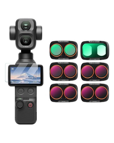 K&F Concept UV+CPL+ND16/PL+ND32/PL+ND64/PL+ND256/PL Filter Set for DJI Osmo Pocket 4P 