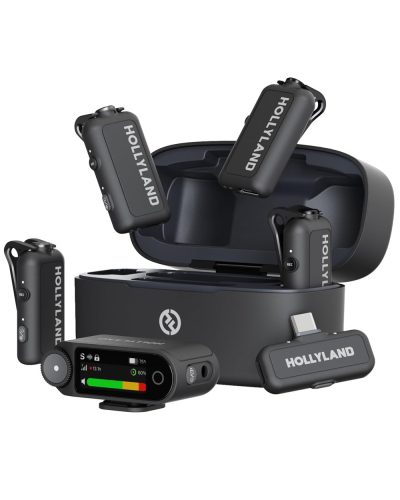 Hollyland LARK MAX 2 Combo 4-Person Wireless Microphone System for Cameras and Mobile Devices