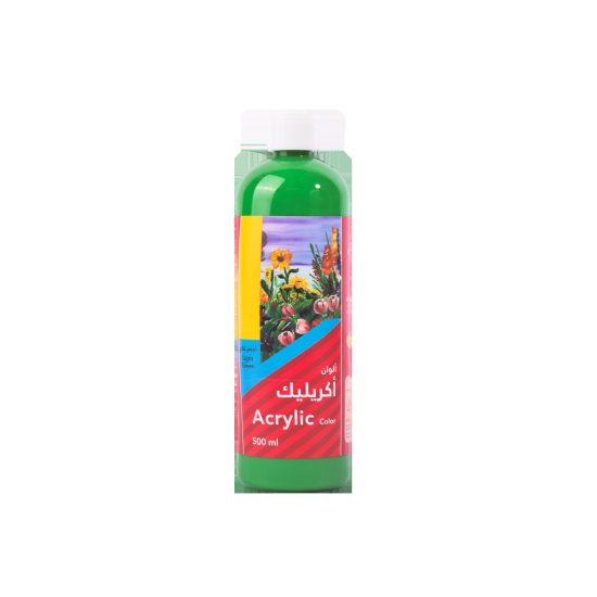 كلاس ألوان أكريليك - أخضر – مثالي للتلوين والرسم والأعمال اليدوية في المدرسة أو المنزل - طقم من 6 قطعة