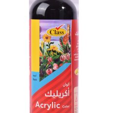 كلاس ألوان أكريليك - أسود – مثالي للتلوين والرسم والأعمال اليدوية في المدرسة أو المنزل - طقم من 6 قطعة