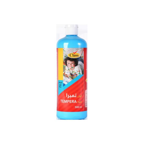 كلاس ألوان تمبرا - أزرق – مثالي للتلوين والرسم والأعمال اليدوية في المدرسة أو المنزل - طقم من 6 قطعة