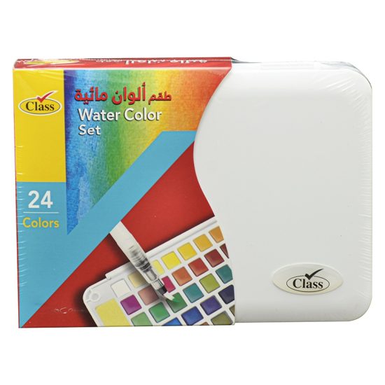 كلاس طقم ألوان رسم - 24 لون – مثالي للتلوين والرسم والأعمال اليدوية في المدرسة أو المنزل - طقم من 8 قطعة