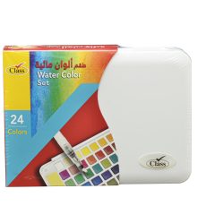 كلاس طقم ألوان رسم - 24 لون – مثالي للتلوين والرسم والأعمال اليدوية في المدرسة أو المنزل - طقم من 8 قطعة