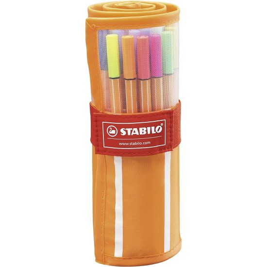 ستابيلو قلم فاينلاينر - 30 ألوان – مثالي للملاحظات المدرسية وأعمال المكتب والكتابة اليومية