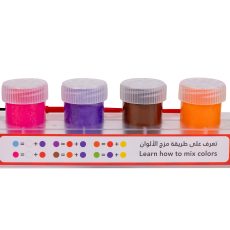 كلاس طقم ألوان بوستر - 6 لون – مثالي للتلوين والرسم والأعمال اليدوية في المدرسة أو المنزل - طقم من 24 قطعة