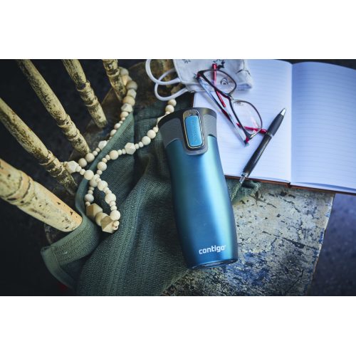 زمزمية مياه كونتيجو - 470 مل، ستانلس ستيل، أزرق – مثالي للمدرسة والنادي الرياضي والاستخدام اليومي للترطيب أثناء التنقل