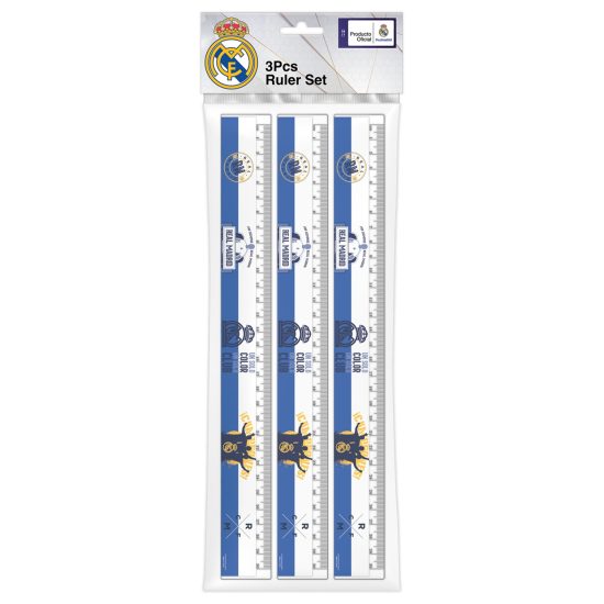 ريال مدريد مسطرة 30cm – مثالي لأعمال المكتب والمشاريع المدرسية ومهام المكتب اليومية - طقم من 12 قطعة