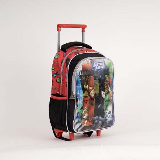 فرقة العدالة شنطة ترولي مدرسية – مثالي للذهاب إلى المدرسة والتنقل اليومي وحمل الأغراض