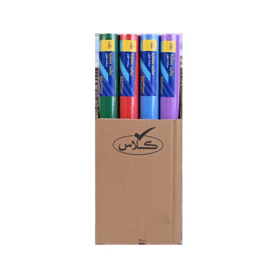 كلاس شريط لاصق جاف - متعدد الألوان – مثالي للتغليف والأعمال اليدوية ومهام المكتب أو المدرسة اليومية - طقم من 12 قطعة