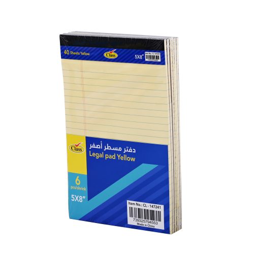 كلاس دفتر - 8×5 سم، أصفر – مثالي للملاحظات المدرسية وكتابة اليوميات والرسم وأعمال المكتب - طقم من 24 قطعة