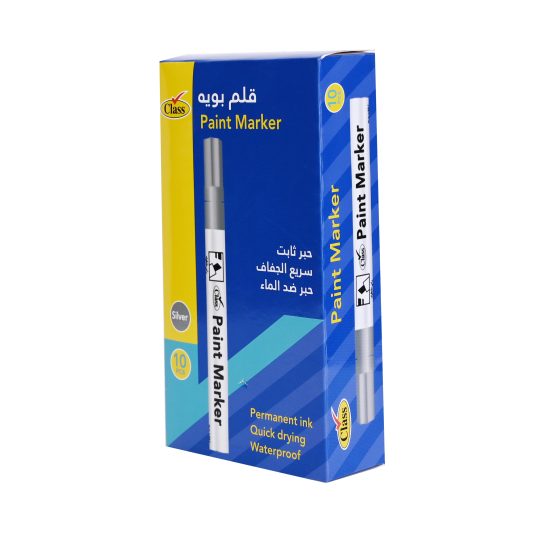 كلاس طقم أقلام ماركر - فضي – مثالي للملاحظات المدرسية وأعمال المكتب والكتابة اليومية - طقم من 10 قطعة كلاس طقم أقلام ماركر - فضي – مثالي للملاحظات المدرسية وأعمال المكتب والكتابة اليومية - طقم من 10 قطعة