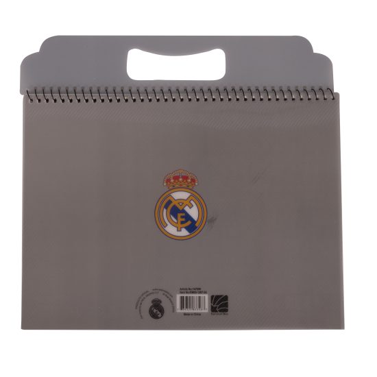 ريال مدريد دفتر رسم - بلاستيك – مثالي للملاحظات المدرسية وكتابة اليوميات والرسم وأعمال المكتب - طقم من 12 قطعة
