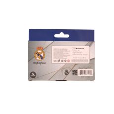 ريال مدريد قلم تظليل - 5 ألوان – مثالي للملاحظات المدرسية وأعمال المكتب والكتابة اليومية - طقم من 24 قطعة