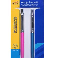 كلاس قلم جل - أزرق – مثالي للملاحظات المدرسية وأعمال المكتب والكتابة اليومية - طقم من 24 قطعة