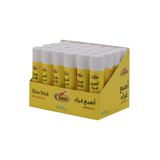 كلاس صمغ عصا – مثالي للتغليف والأعمال اليدوية ومهام المكتب أو المدرسة اليومية - طقم من 24 قطعة