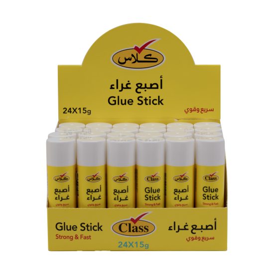 كلاس صمغ عصا – مثالي للتغليف والأعمال اليدوية ومهام المكتب أو المدرسة اليومية - طقم من 24 قطعة