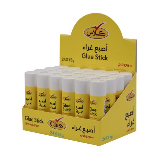 كلاس صمغ عصا – مثالي للتغليف والأعمال اليدوية ومهام المكتب أو المدرسة اليومية - طقم من 24 قطعة