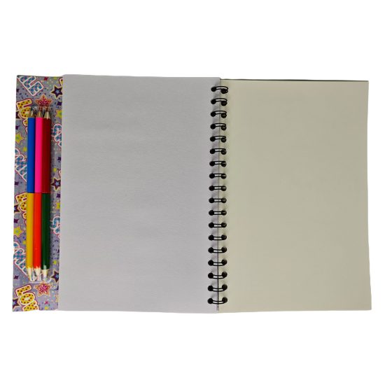 لولوكاتي دفتر رسم – مثالي للملاحظات المدرسية وكتابة اليوميات والرسم وأعمال المكتب - طقم من 12 قطعة