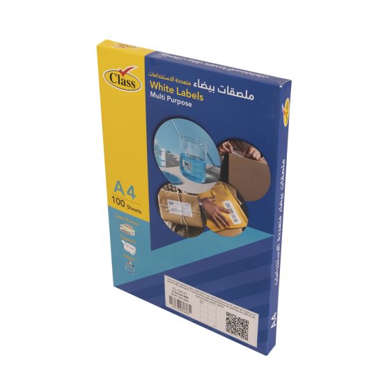 كلاس ليبل لاصق - 105×24 سم – مثالي للتغليف والأعمال اليدوية ومهام المكتب أو المدرسة اليومية - طقم من 100 قطعة