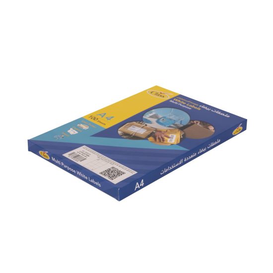 كلاس ليبل لاصق - 105×24 سم – مثالي للتغليف والأعمال اليدوية ومهام المكتب أو المدرسة اليومية - طقم من 100 قطعة