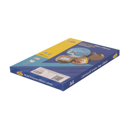 كلاس ليبل لاصق - 70×37 سم – مثالي للتغليف والأعمال اليدوية ومهام المكتب أو المدرسة اليومية - طقم من 100 قطعة