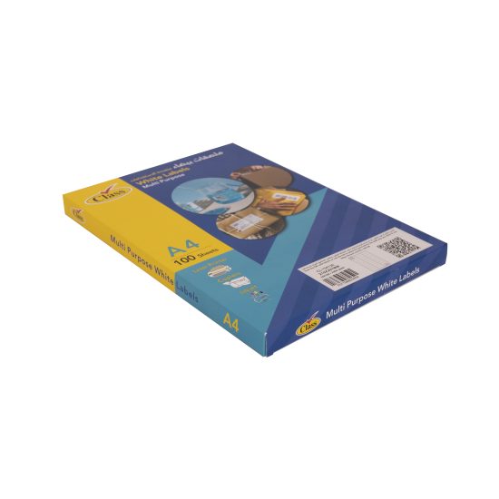 كلاس ليبل لاصق - 70×25.4 سم – مثالي للتغليف والأعمال اليدوية ومهام المكتب أو المدرسة اليومية - طقم من 100 قطعة