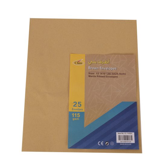 كلاس مظروف مكتبي - 10×12 سم – مثالي للطباعة والتوسيم وتغليف الهدايا وأعمال الورق اليومية - طقم من 25 قطعة