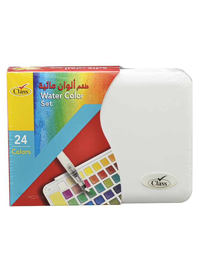 كلاس طقم ألوان رسم - 24 لون – مثالي للتلوين والرسم والأعمال اليدوية في المدرسة أو المنزل - طقم من 8 قطعة