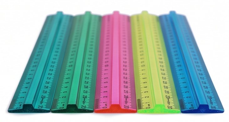 كلاس مسطرة 30cm - متعدد الألوان – مثالي لأعمال المكتب والمشاريع المدرسية ومهام المكتب اليومية - طقم من 12 قطعة